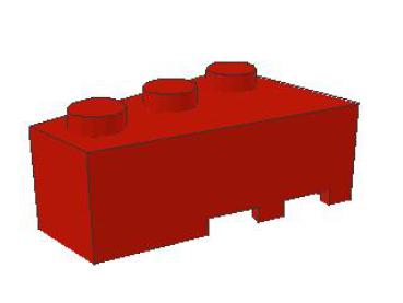 Lego Wedge, left 3 x 2 (6565) red