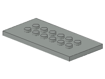 Lego Platte, modifiziert 4 x 8 (6576) hell grau