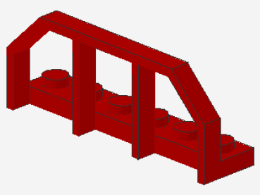 Lego Plate, modified 1 x 6 (6583) red