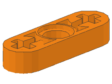 Lego Technic Liftarm 1 x 3 (6632) dünn, orange