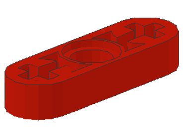 Lego Technic Liftarm 1 x 3 (6632) dünn, rot
