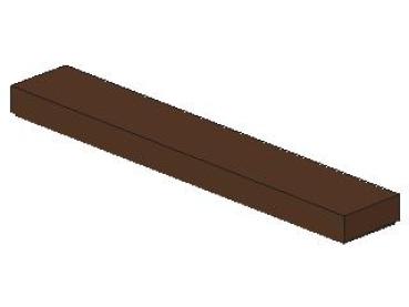 Lego Tile 1 x 6 (6636) brown