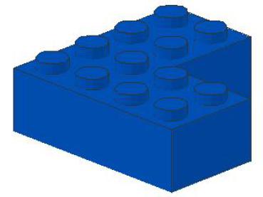 Lego Brick 4 x 4 x 1 (702) blue