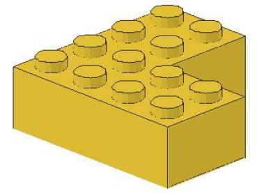 Lego Brick 4 x 4 x 1 (702) yellow