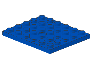 Lego Platte, modifiziert 5 x 6 (711) blau