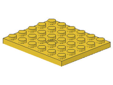 Lego Plate, modified 5 x 6 (711) yellow