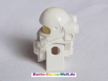 Lego Minifigur Helm mit 2 Studs hinten, weiss