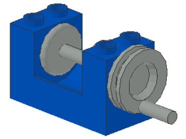 Lego Winch 2 x 4 x 2 (73037) blue