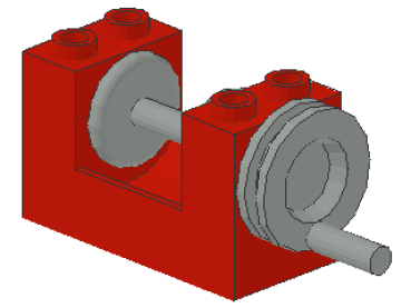 Lego Winch 2 x 4 x 2 (73037) red