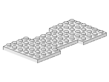 Lego Vehicle Base 6 x 12 (781) white