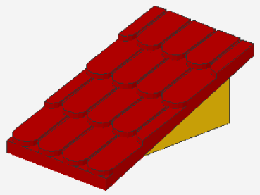 Lego Fabuland Slope Roof 6 x 2 (787c01) yellow