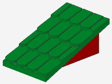 Lego Fabuland Slope Roof 6 x 2 (787c02) red