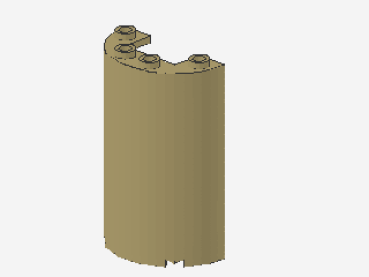 Lego Cylinder, Half 2 x 4 x 5 (85941) tan