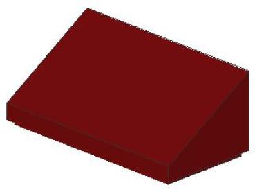 Lego Slope Stone 30° 1 x 2 x 2/3 (85984) dark red