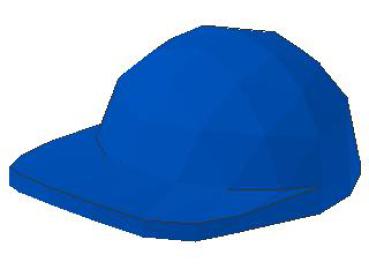 Lego Minifigur Cap, kurzer Schirm (4485b) blau