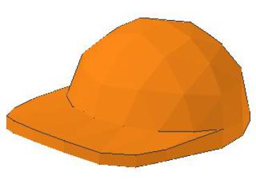 Lego Minifigur Cap, kurzer Schirm (4485b) orange