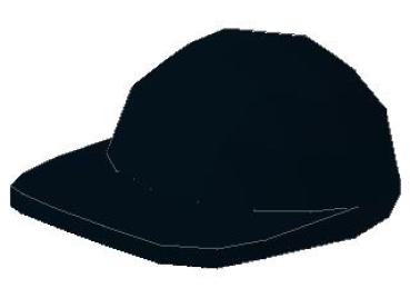 Lego Minifigur Cap, kurzer Schirm (4485b) blau