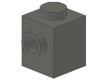 Lego Brick, modified 1 x 1 x 1 (87087) dark bluish gray