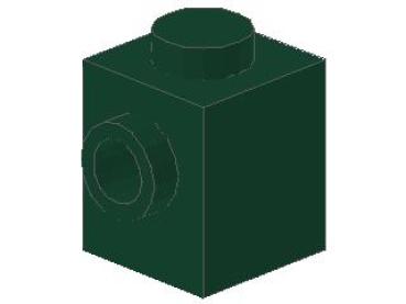 Lego Brick, modified 1 x 1 x 1 (87087) dark green