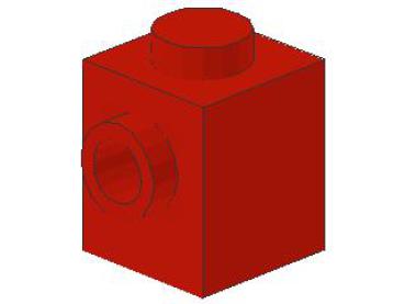 Lego Brick, modified 1 x 1 x 1 (87087) red