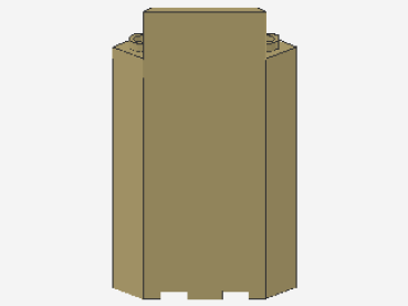 Lego Panel 3 x 3 x 6 (87421) Corner Wall, tan