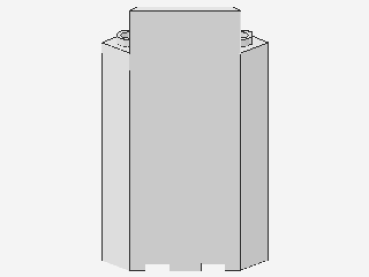 Lego Panel 3 x 3 x 6 (87421) Corner Wall, white