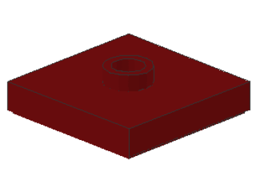 Lego Platte, modifiziert 2 x 2 (87580) dunkel rot