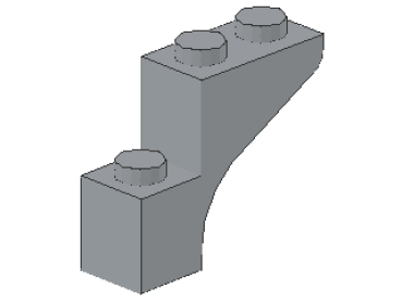 Lego Stein, Bogen 1 x 3 x 2 (88292) hell bläulich grau