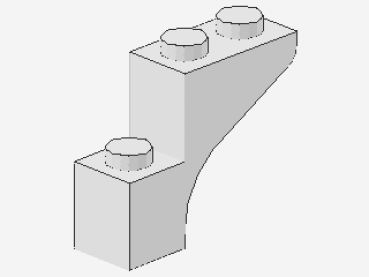 Lego Stein, Bogen 1 x 3 x 2 (88292) weiß