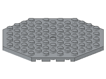 Lego Platte, modifiziert 10 x 10 (89523) hell bläulich grau