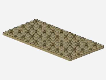 Lego Plate 8 x 16 (92438) tan