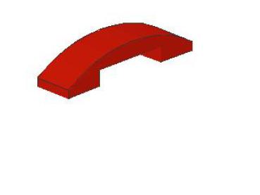 Lego Slope Stone, curved 4 x 1 x 2/3 (93273) red