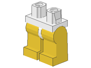 Lego Minifigure Legs, mounted (970c03) white