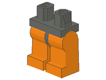 Lego Minifigur Beine, montiert (970c04) dunkel bläulich grau