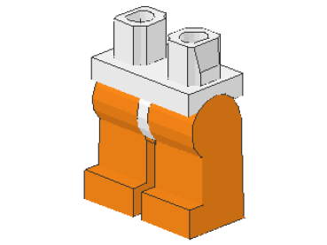 Lego Minifigur Beine, montiert (970c04) weiss
