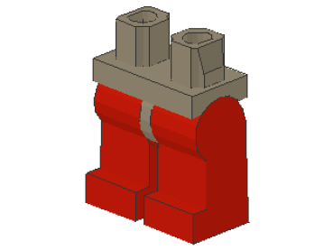 Lego Minifigur Beine, montiert (970c05) dunkel tan