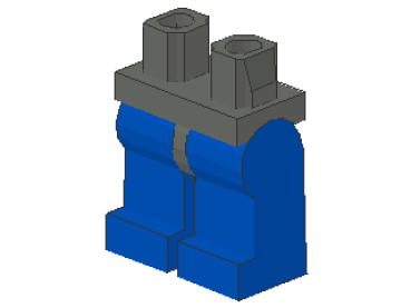 Lego Minifigur Beine, montiert (970c07) dunkel bläulich grau