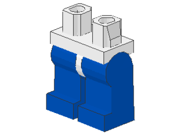 Lego Minifigur Beine, montiert (970c07) weiss