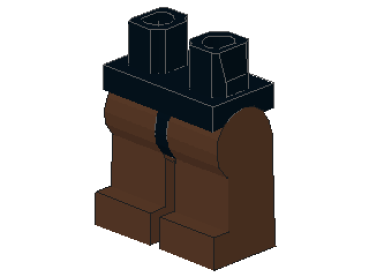 Lego Minifigure Legs, mounted (970c08) black