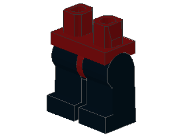 Lego Minifigure Legs, mounted (970c11) dark red