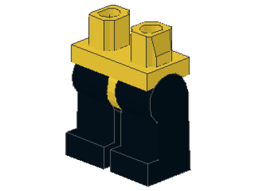 Lego Minifigur Beine, montiert (970c11) gelb