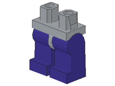 Lego Minifigur Beine, montiert (970c89) hell bläulich grau