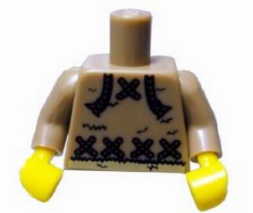 Lego Minifigure Torso mounted (973pb0938c01)