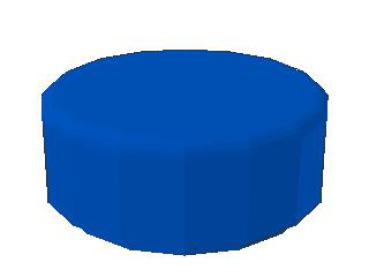 Lego Fliese 1 x 1 (98138) rund, blau