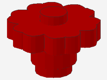 Lego Blume gerundet 2 x 2 (98262) rot