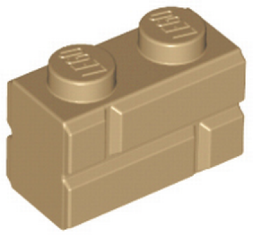 Lego Stein, modifiziert 1 x 2 x 1 (98283) dunkel tan