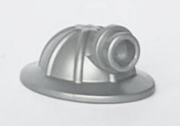 Lego Minifigur Helm Miner (98289) flach silber