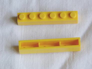 Lego Brick 1 x 6 x 1 (crssprt02) yellow