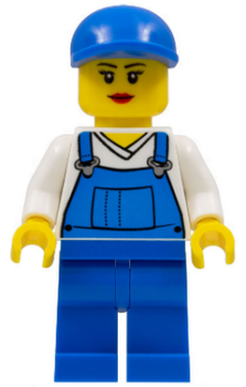 Lego Minifigur cty0269 blauer Overall