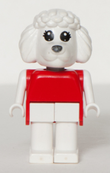 Lego Minifigur fab14a Pudel, schwarze Augen